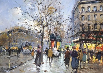 AB boulevard haussmann 1 Paris Peinture à l'huile